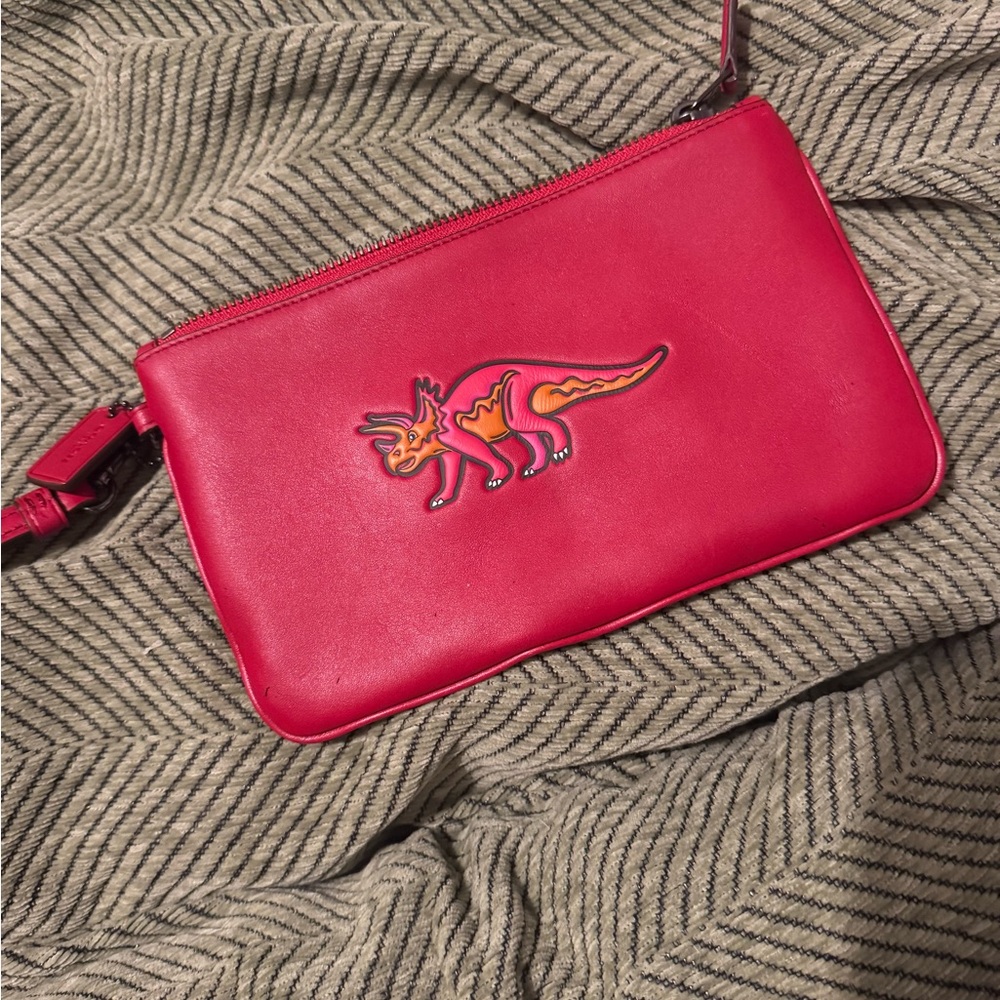 Red Dinosaur Clutch